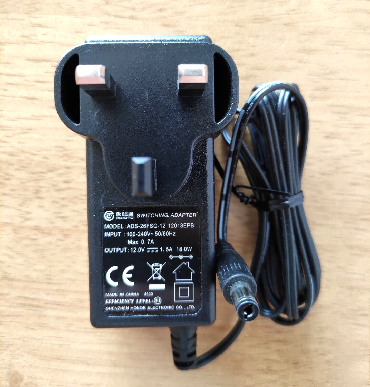 HOIOTO 12V 1.5A 18W Power Supply Adapter ADS-26FSG-12 12018EPCN Seagate Portable Hard Drive AC DC Adaptor Charger