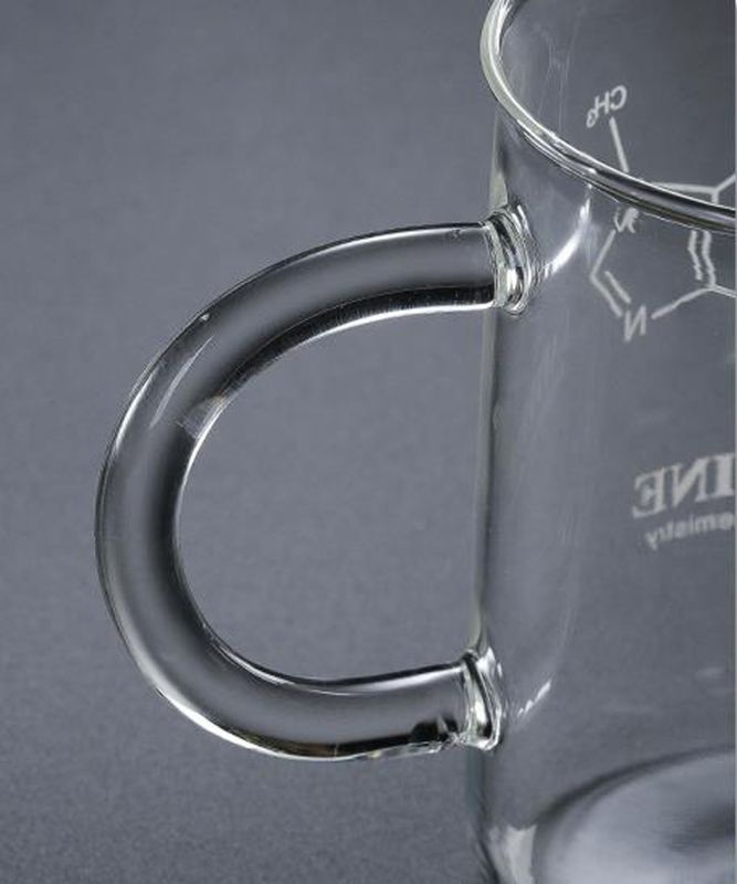 Cafeïnebeker mok maatbeker mok met handvat borosilicaatglas beker