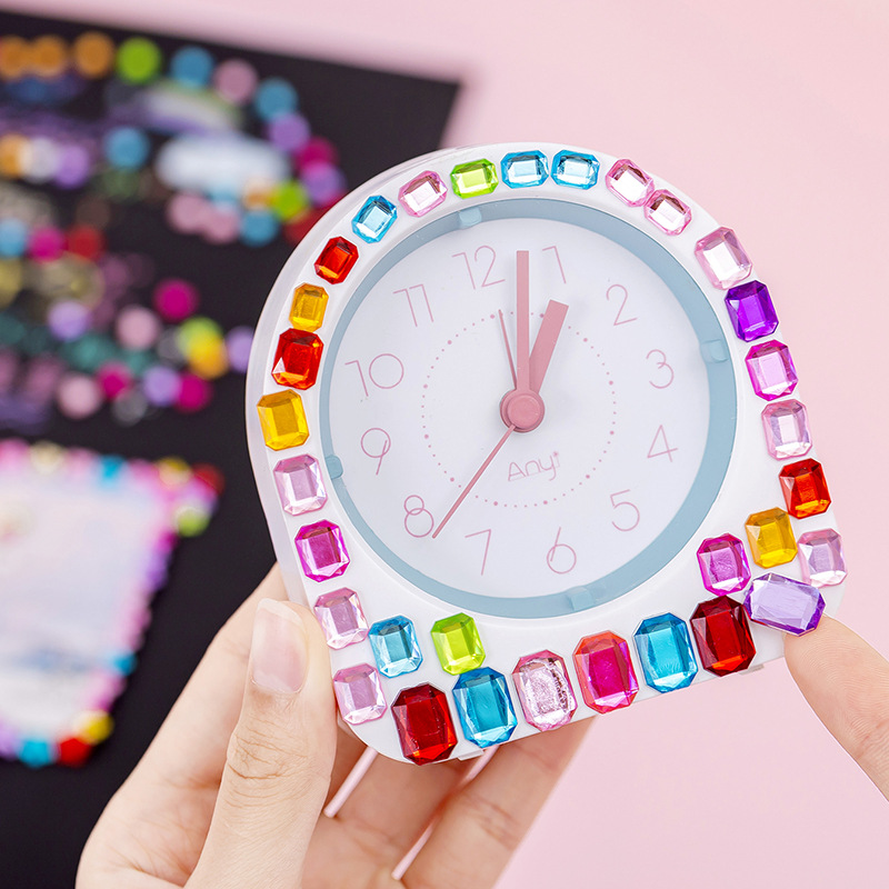 1-6Sheets 3D Gem Acrylic Crystal Stickers Kids DIY Decoration Self Adhesive Jewel Crafts Sparkly Rhinestone Stickers Girls