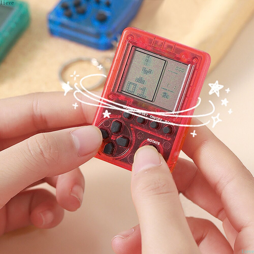 Mini Console Game Machine Childrens Handheld Nostalgic Mini Game Console With Keychain Classical Game Kids Children