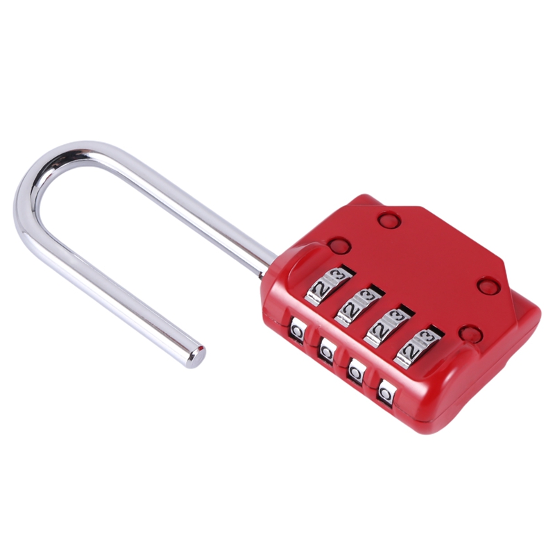 2 Pack Code Padlocks, 4 Digit Long Shackle Resettable Pad Lock for Outdoor Gate, Shed, Fence, Hasp Storage, Gym Locker