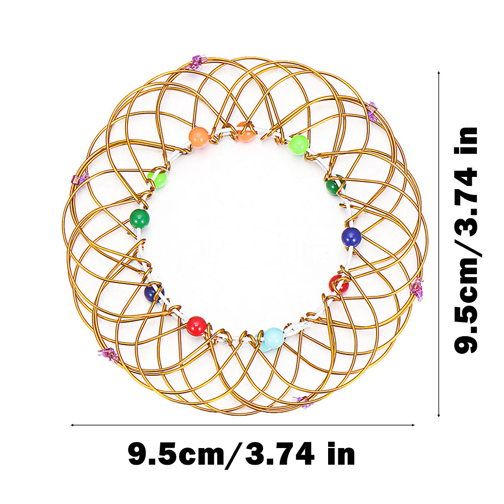 Anti-stress Toy Mandala Decompression Toy Variety Flower Basket 36 Softened Steel Ring Fidget Toy Decorative Wreath Storage