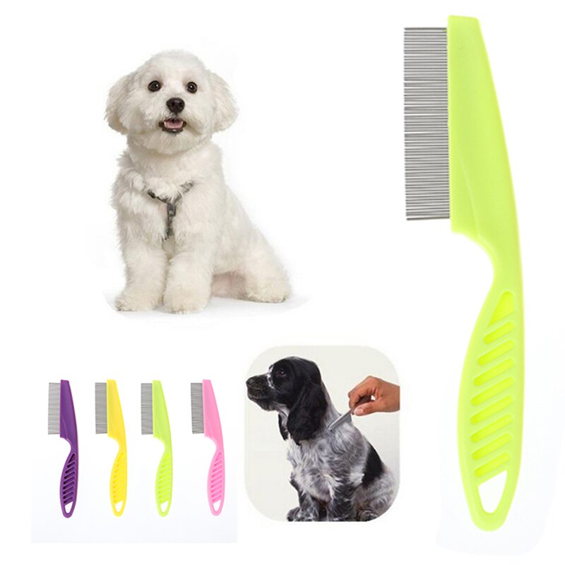 Protect Flea Comb For Cats Dogs Pet Stainless Steel Comfort Flea Hair Grooming Tools Deworming Brush Short Long Hair Fur Remove