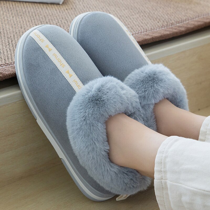 Hausschuhe hause männer schuhe Plattform hausschuhe warm Halten Männlichen hausschuhe nicht-Unterhose paar baumwolle schuhe Winter Weiche Hausschuhe