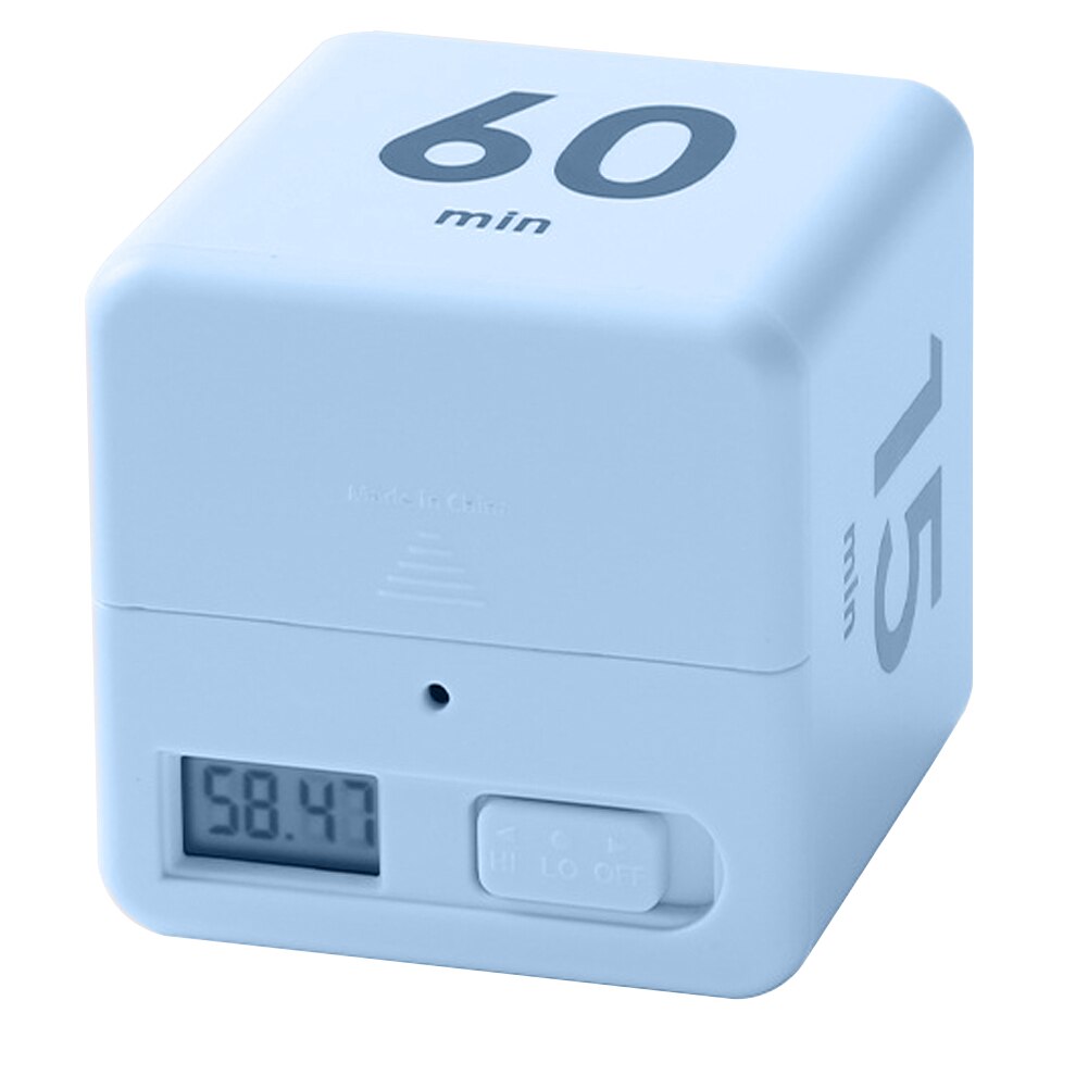 Cube Timer Pomodoro Timer Cute Minutes Cube Timer Miracle Blue Time Cube Timer for Kitchen Office Travel Sports Time Management
