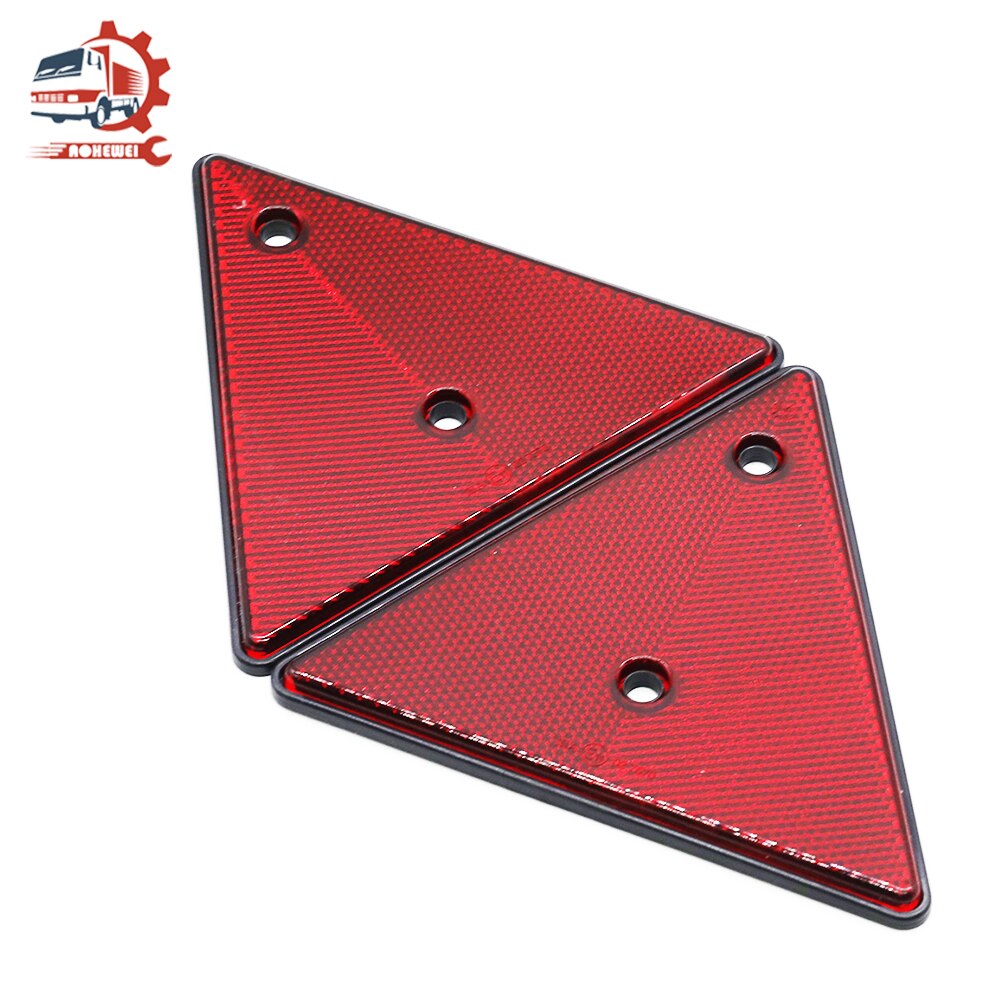 AOHEWEI Rear Triangle Reflector Red Reflective Strip for Trailer Boat Caravan Screw fix on Fence Gate Posts Lighting Reflex 1PC