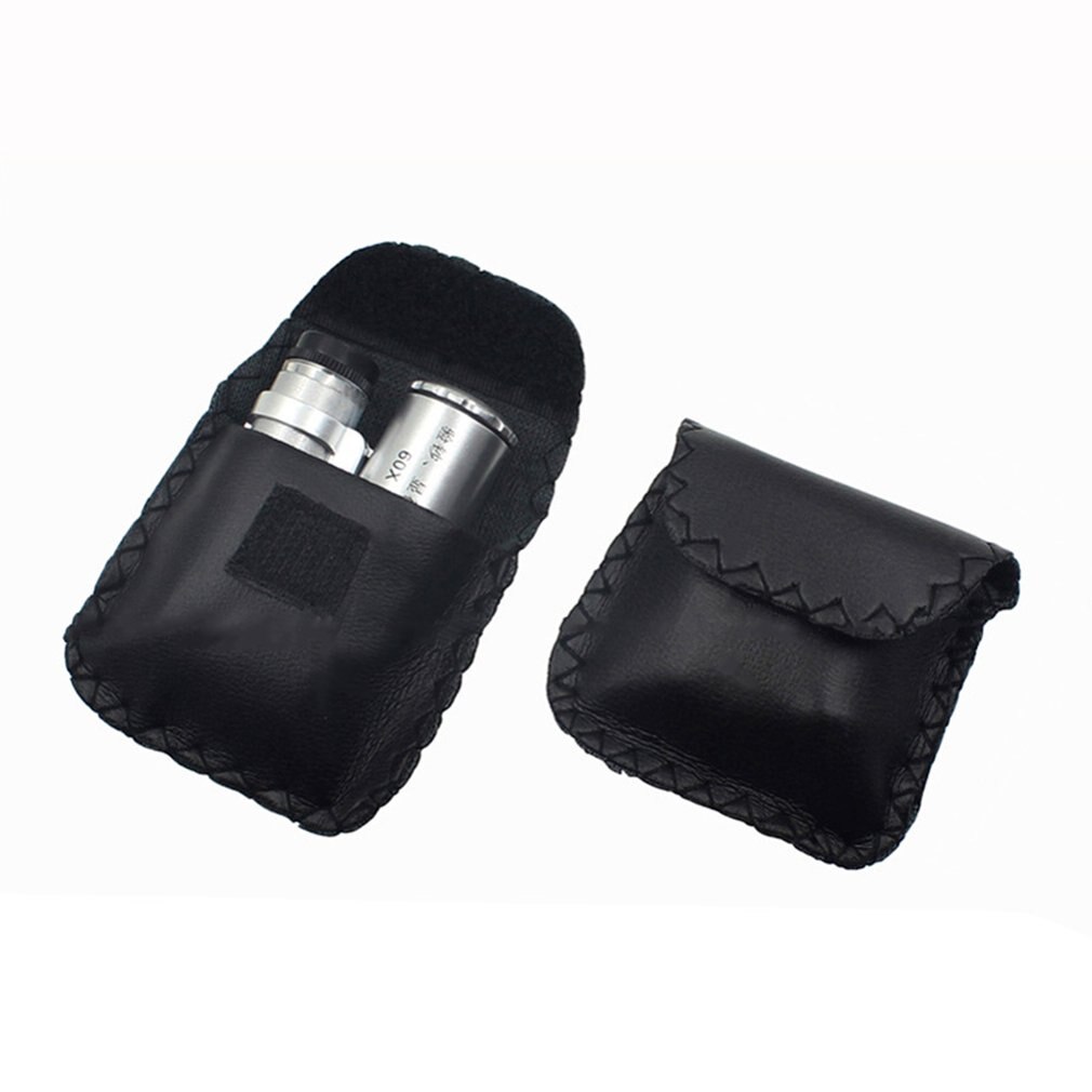 60X Microscoop Met Led Lamp Licht Draagbare Pocket Vergrootglas Vergrootglas Violet Nagemaakte Licht