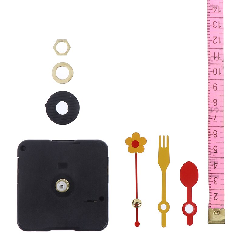 1 Set Eenvoudige Diy Gouden Handen Quartz Wandklok Beweging Mechanisme Vervangende Onderdelen Kit Zwart Kelder Reparatie Tools