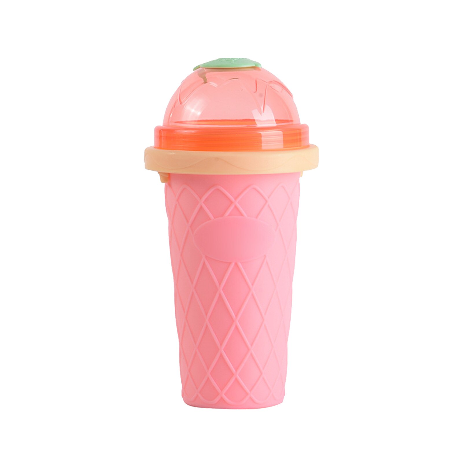 Slush Smoothie Cup Reusable Mug Cooling Maker Quick Frozen Magic Squeeze Ice Cream DIY Durable Milkshake Tool Pinch Homemade: D(Light Pink)