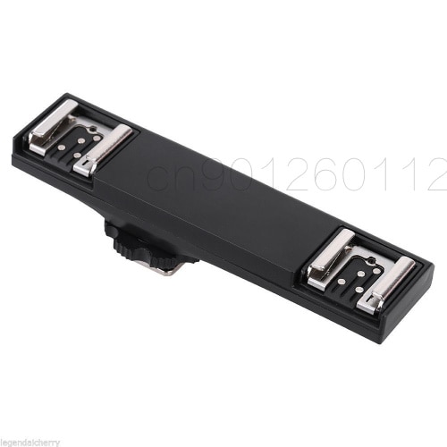 Adaptador divisor TTL de doble Flash para cámara, cable de sincronización Speedlite, soporte de brazo para Nikon D3200, D5200, D5300, D7000, D800, D90
