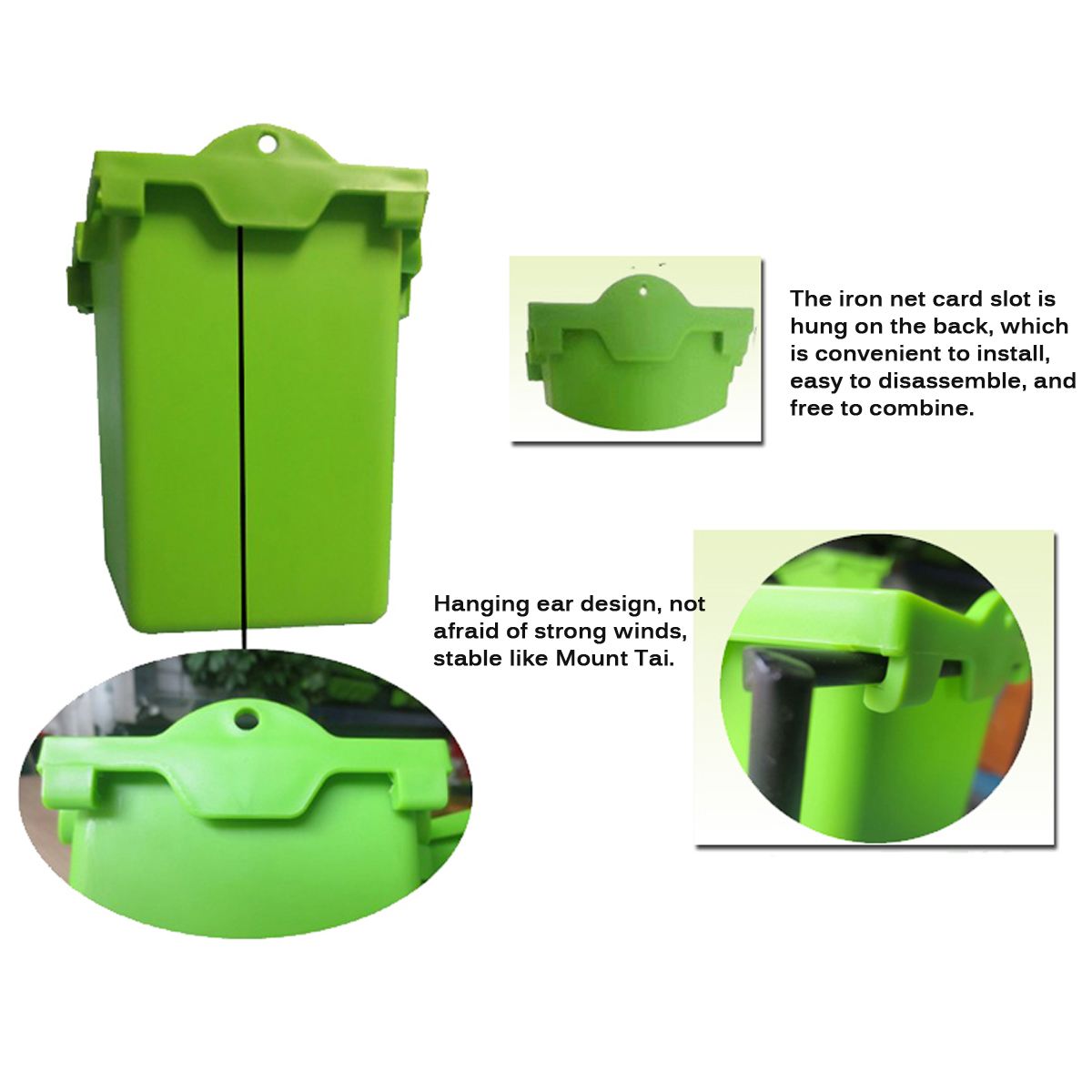 Stackable Vertical Planter Modern Hanging Flower Self Watering Flower Pot Wall Hanging Flower Planter Durable For Garden Balcony