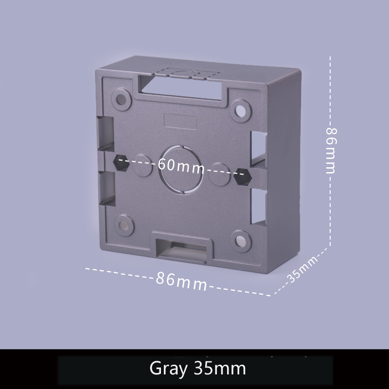 Skrzynka montażowa robić montażu powierzchniowego naściennego Typ 86 Uniwersalna skrzynka przyłączeniowa robić przełączników elektrycznych: Srebrny