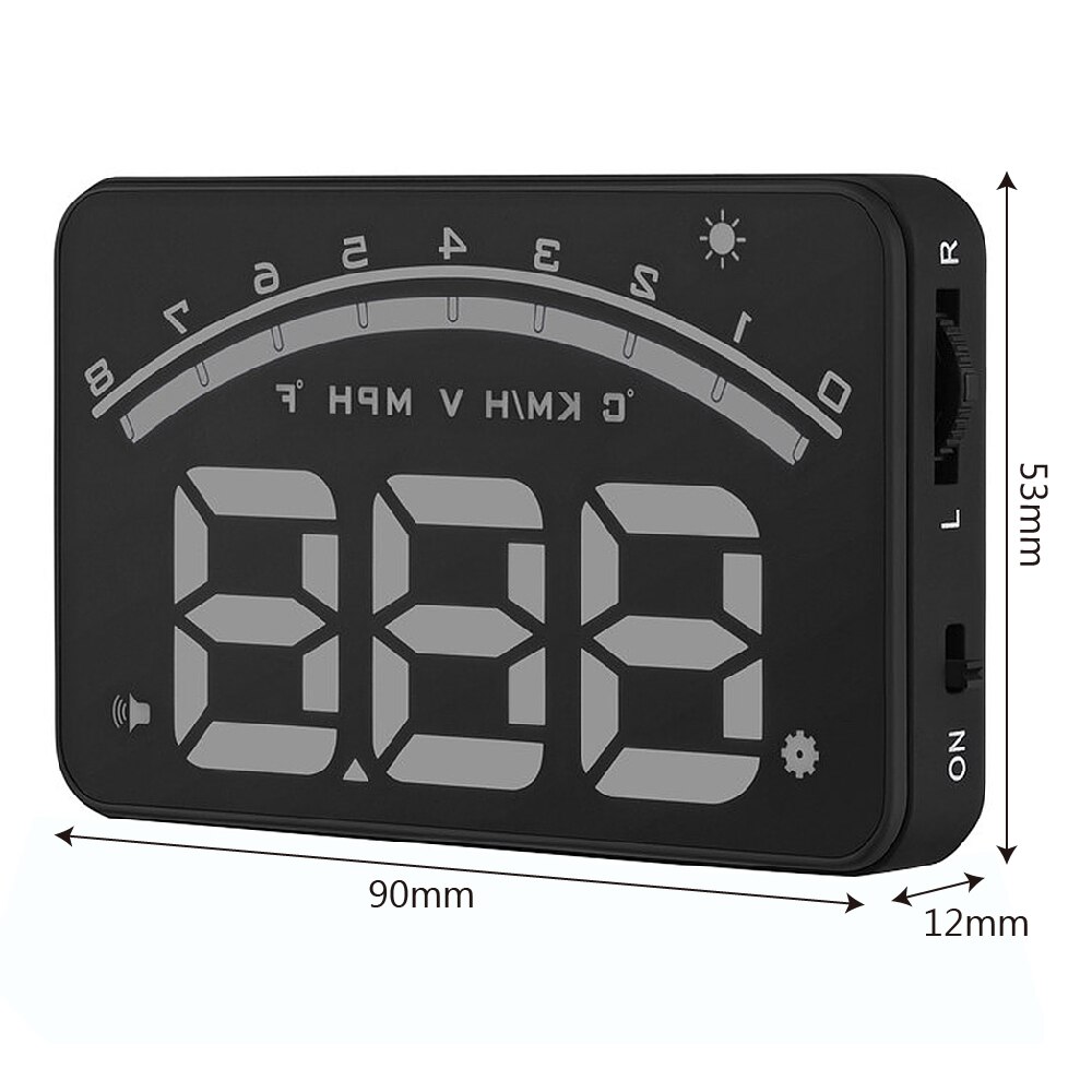M6 HUD Digital car speedometer Car Head Up Display Vehicle Speeding Warning Car styling 3.5" Screen RPM OBD2 With Anti-slip Pad