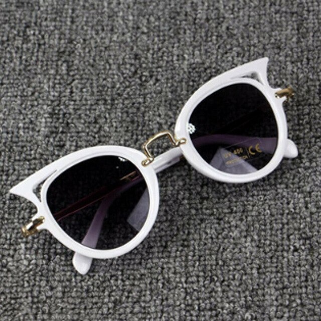 Gafas de sol gradientes para niños pequeños, lentes Vintage de gran tamaño, protección de seguridad: White