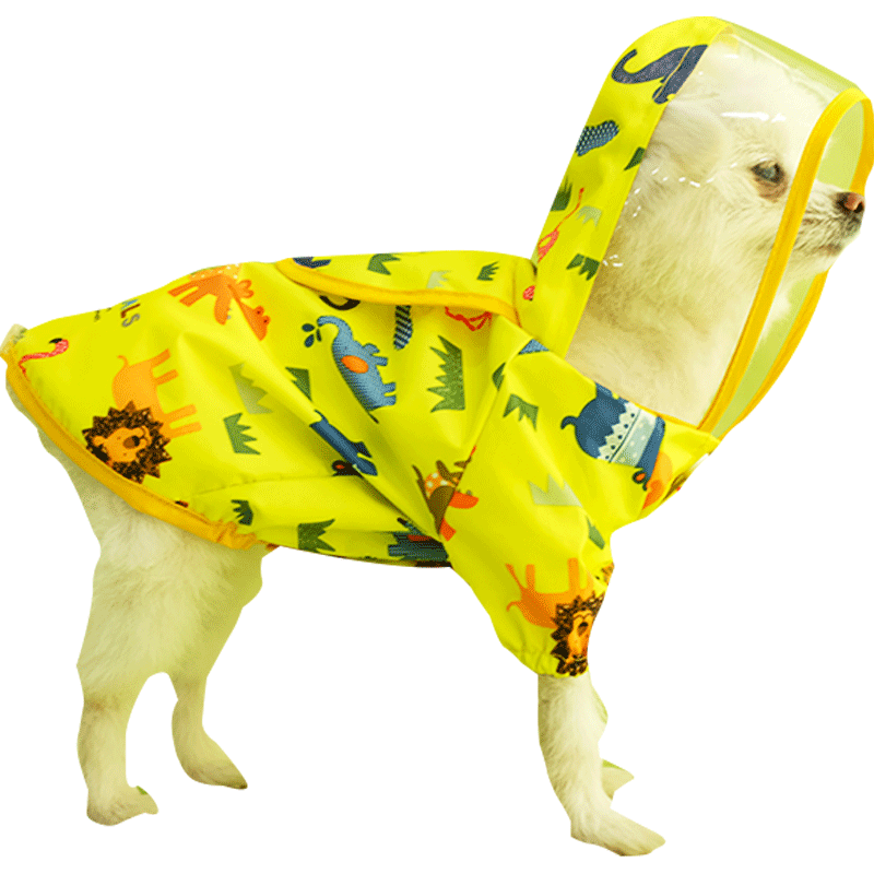 Hond Regenjas Cartoon Leuke Dier Transparante Hooded Reflecterende Voor Kleine Middelgrote Hond Regenjas Waterdichte Jas Hond Kleren