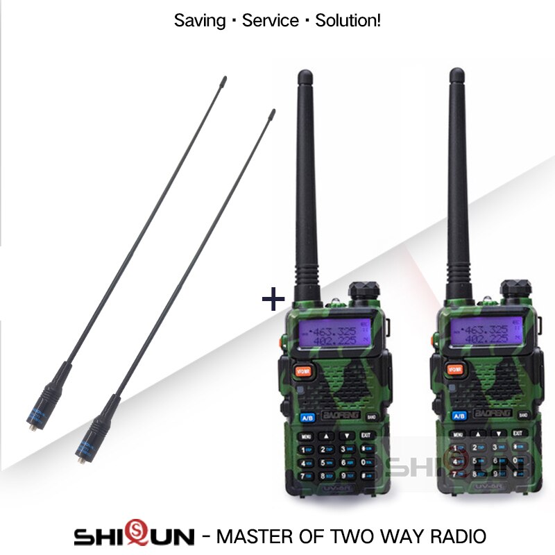 Baofeng – walkie-talkie Radio Portable UV-5R, 1 pièce, 2 pièces, Pofung UV 5R 5W VHF/UHF, double bande, Radio CB bidirectionnelle UV5r UV-82 UV-9R: 2Camo-2NA771