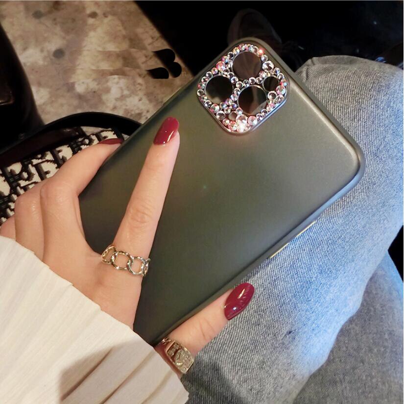 Beautiful Rhinestone Phone case For iPhone 11 Pro Max Diamond Camera Lens cover cases