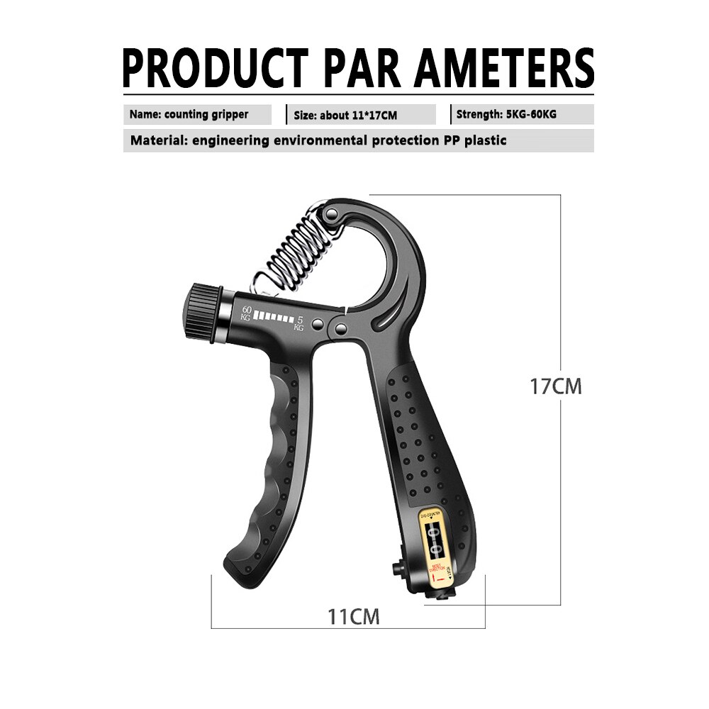 Gym Fitness Hand Grip Men Adjustable Finger Heavy Exerciser Strength for Muscle Recovery Hand strengthener Gripper Trainer