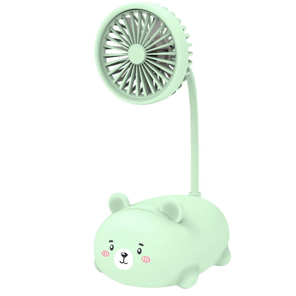 1 Pc Draagbare Mini Usb Ventilator Bureau Ventilator Elektrische Desktop Computer Tafel Fan Home Office Elektrische Fans Mini Ventilator Voor kantoor Fan: Little Bear Green