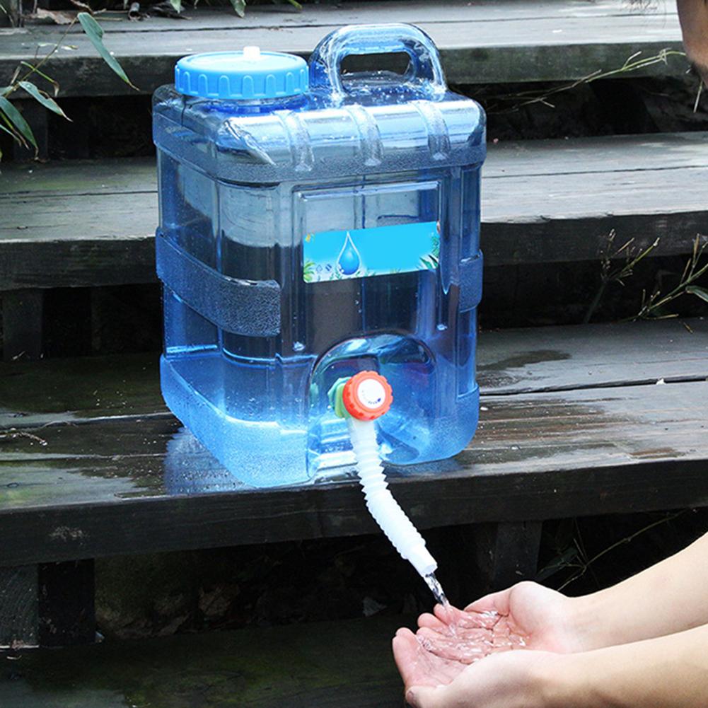 Distributeur de récipient d&#39;eau de boisson 10l, Portable, solide, Transparent, bleu, pichet d&#39;eau pour l&#39;extérieur, Camping, randonnée