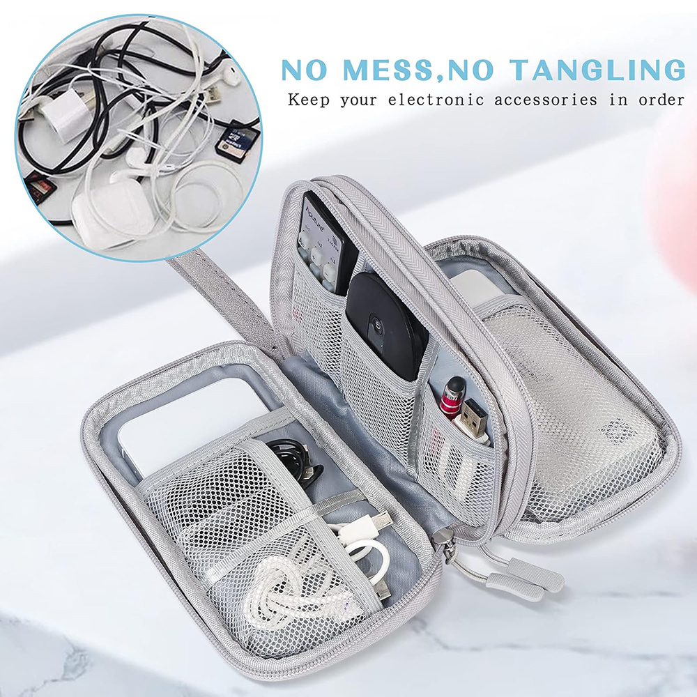 Waterproof Carrying Pouch Electronics Organizer Bag Travel Bag Universal Cable Organizer Electronics Storage Bag Accessories