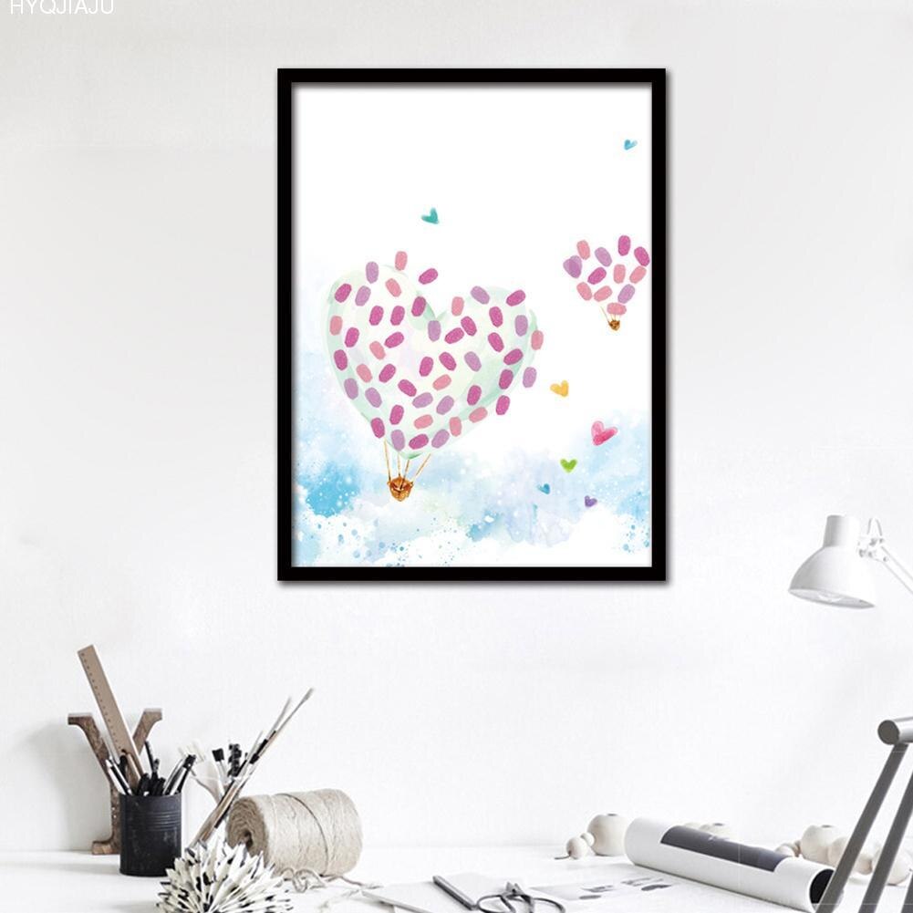 40 * 30cm innovatieve patronen voor huwelijksdecoraties, doe-het-zelf vingerafdrukken, handtekeningen voor een feestje