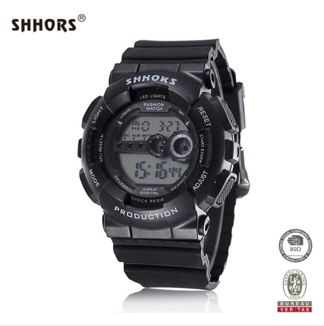 Homme montre SHHORS montre Led numérique montres hommes Silicone bande électronique montre hommes sport montres Orologio Uomo