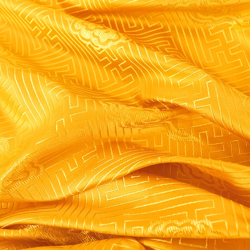 Guldstof brokade jacquard stoffer til syning cheongsam og kimono satin brokade materiale til gør-det-selv