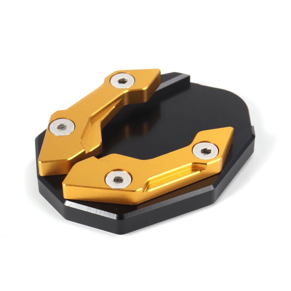 Motorcycle Bikes Kickstand Extender Foot Side Stand Extension Foot Pad Support Plate Motorcycle Accessories: Brown