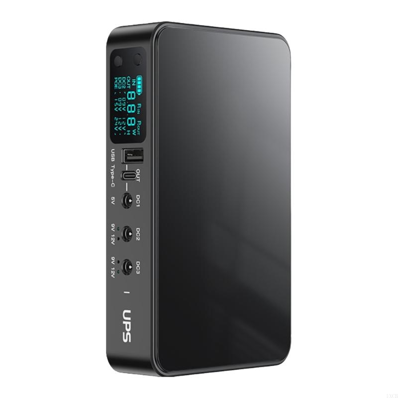 1XCB UPS Batterie -Sicherung für LED -Licht -WLAN -Kamera -Router Lautsprecher 3x5,5x2.1mm Ausgabe unterbrechungsfreier 5V 9V 12V