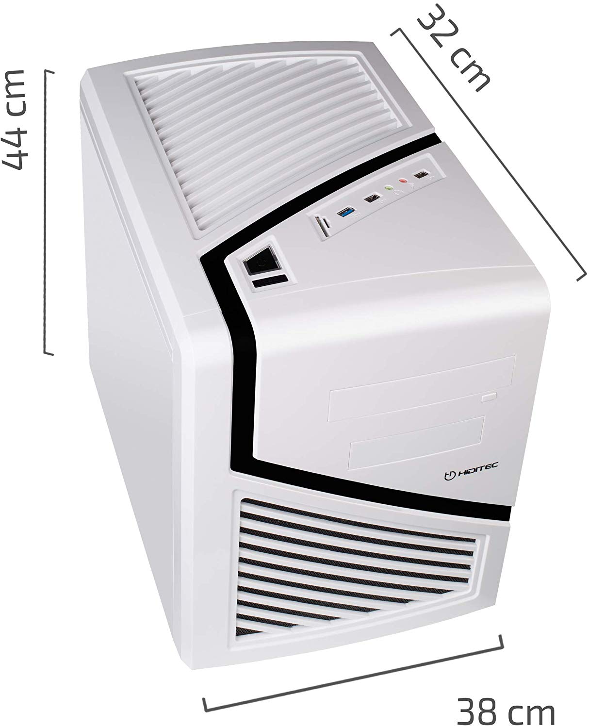 Caja de ordenador blanca SNOW KUBE Formato Micro ATX | Estructura Acero | Mini Torre de PC oficina | Reducido