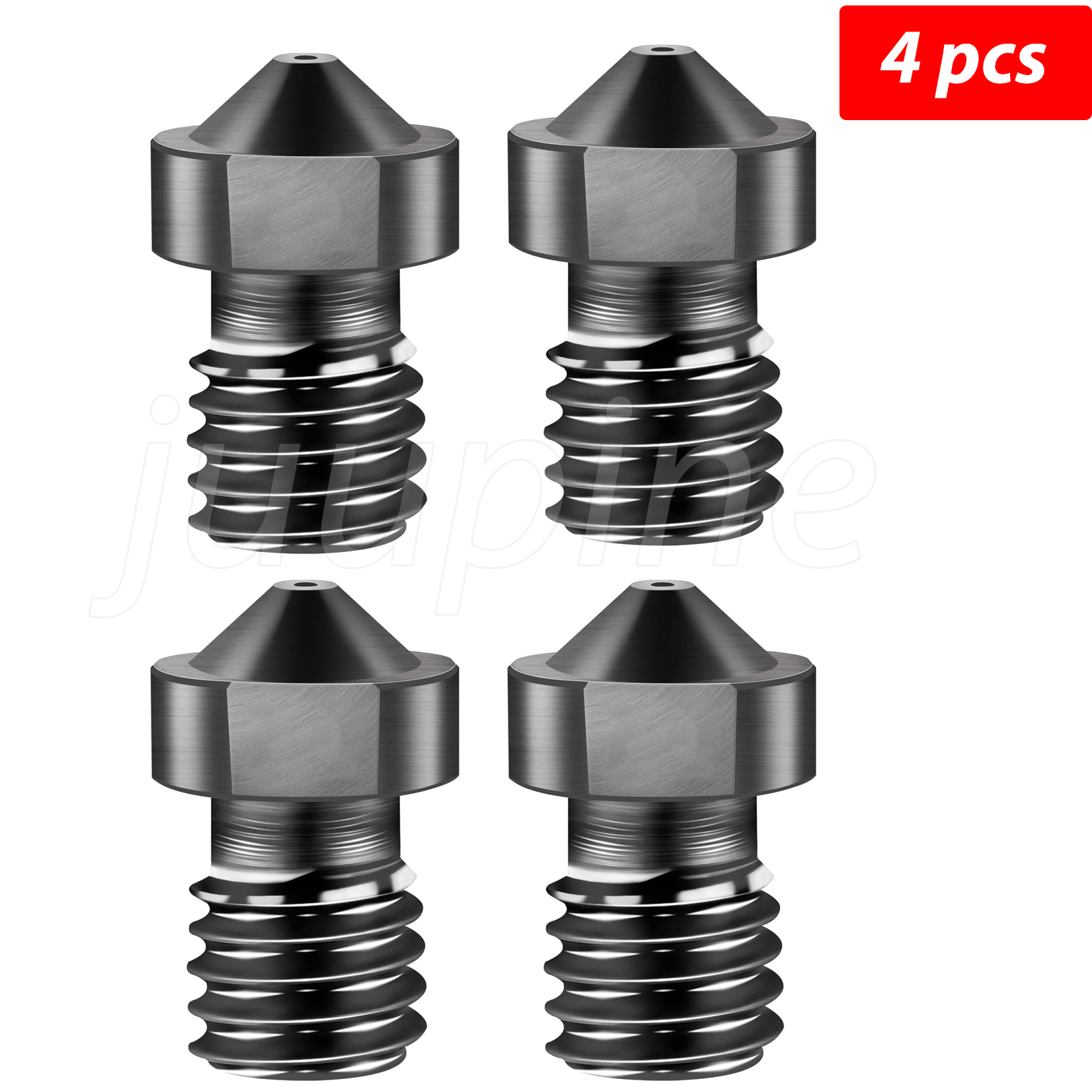 Buse E3D V6 en acier trempé pour imprimante 3D, pièces 0.2, 0.4, 0.6, 0.8, pour Ender 3 Hotend Titan Extruder Prusa I3 MK3: 0.2mm / WHITE