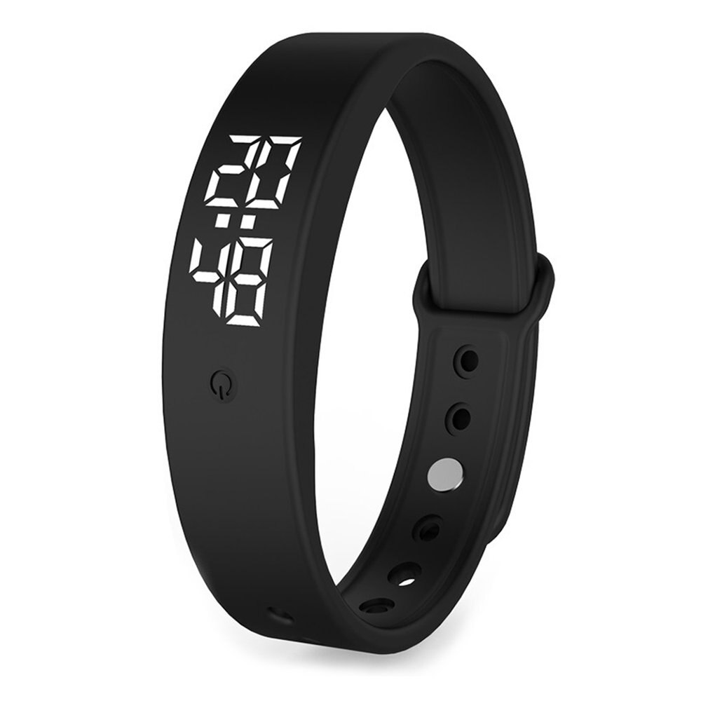 V9 Smart Bracelet Body Temperature Monitoring Precise Display Smart Band Chargeable Accurate Body Temperature Display Watch: black
