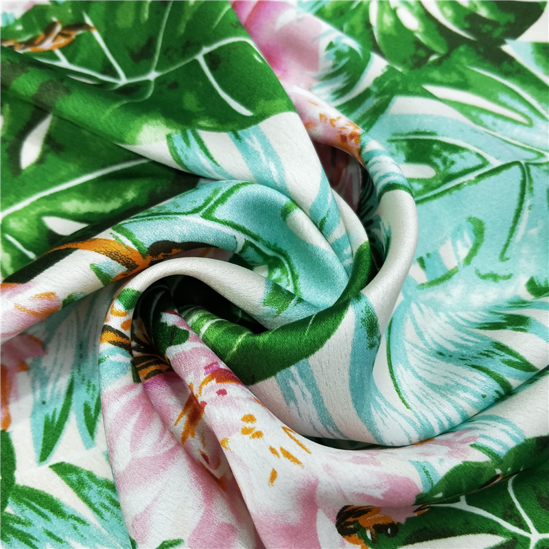 Hawaii stil kjole stof crepe stretchy blank satin stof skjorte tørklæde tekstil polyester
