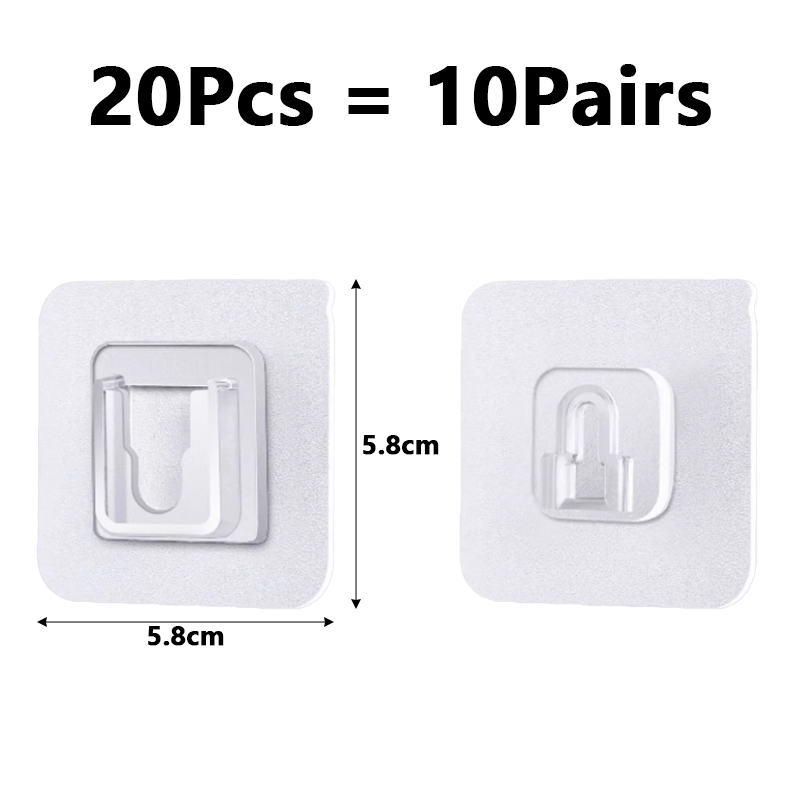 Ganchos transparentes multiusos, ganchos de pared adhesivos de doble cara, impermeables, para ropa, sombreros, toallas, ganchos para puerta de baño y cocina: Bronce