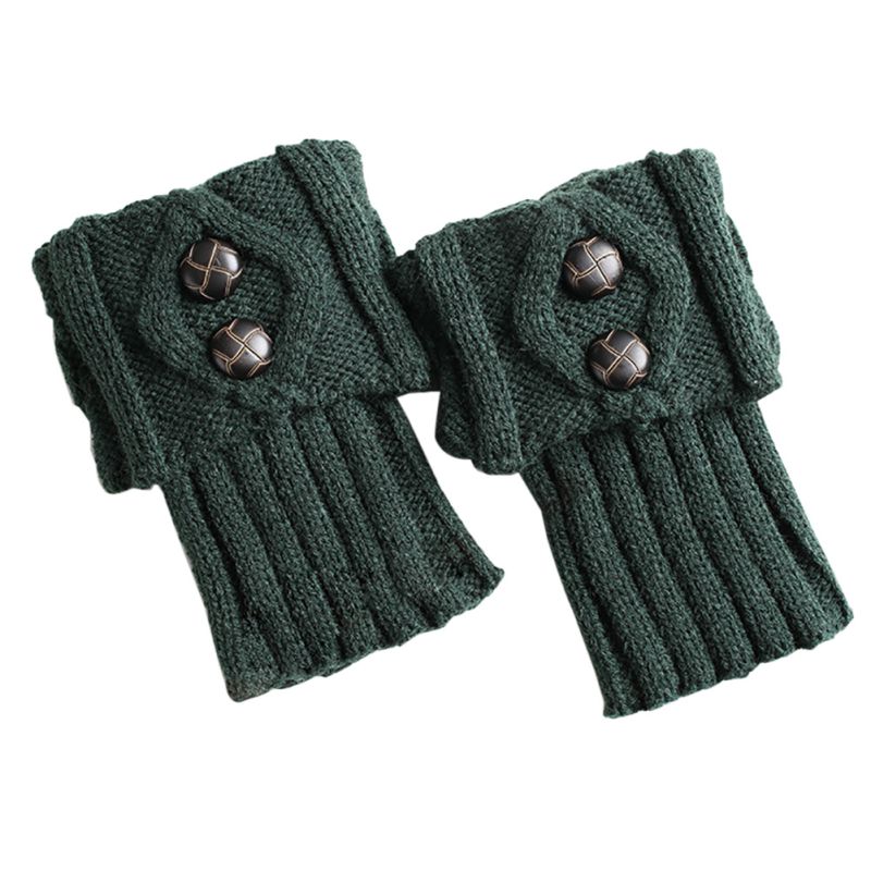 Knitted Leg Warmers Ladies Simple Winter Leg Warmers Short Section Knitted Crochet Button Long Socks Boots Cuffs Socks: G