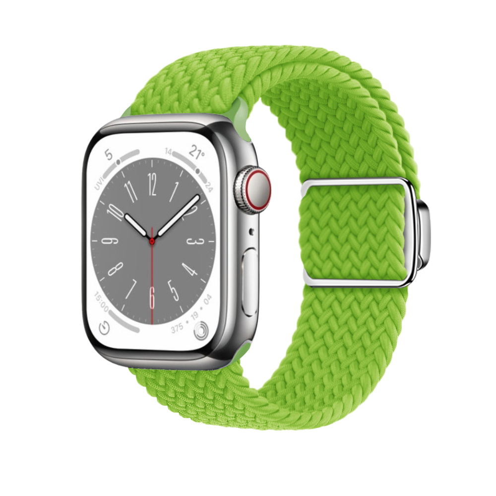 Nylon-Schlaufenarmband für Apfel Uhr Band 45 mm 44 mm 46 mm 42 mm 49 mm 41 40 38 mm Magnetarmband iWatch Serie Ultra 10 9 8 7 6 5 SE: Schwarz Weiß / 12mm