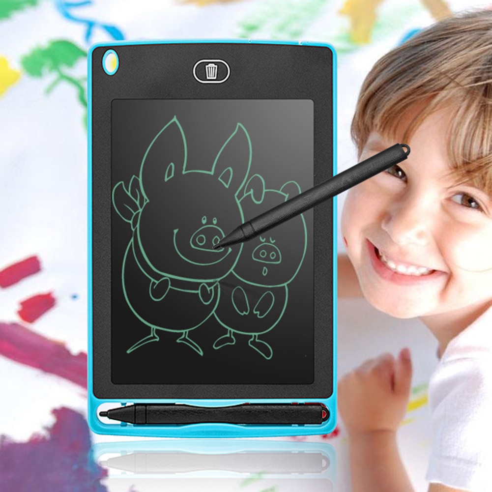Digital tegnetablet med skærm 6.5 tommer lcd håndskriftstavle børn tegneplade graffiti elektrisk tablet