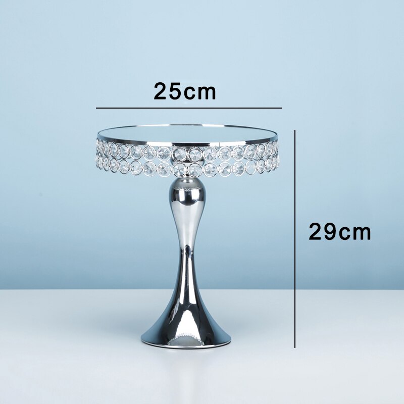 cristal métal gâteau support route plomb décoration bougeoirs mariage Dessert affichage décor plateau bureau Central chandelier: M-silver
