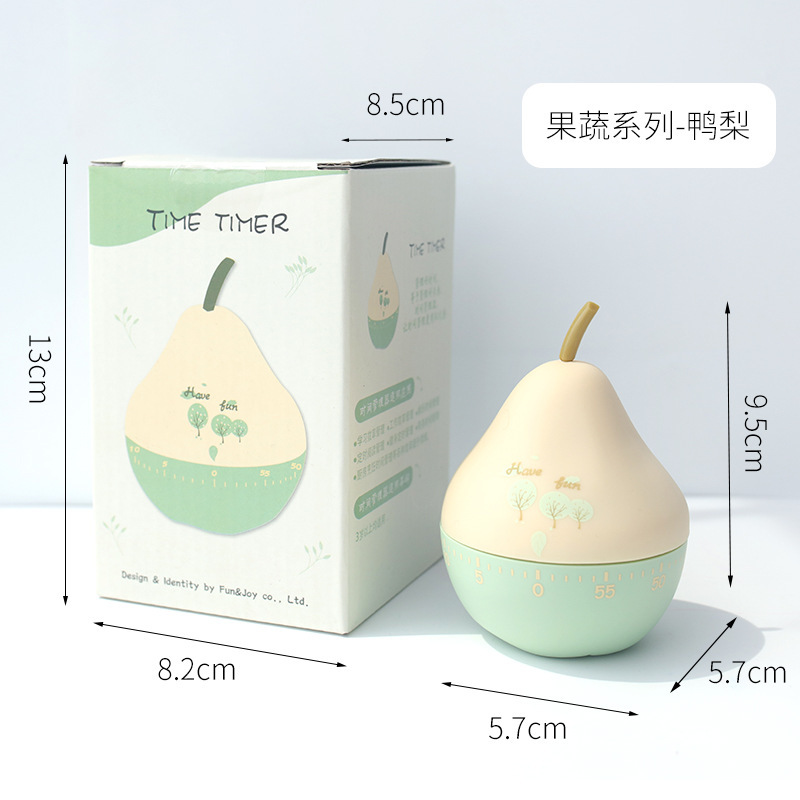 Study Timer Kitchen Timer Mechanical Reminder Student Time Management Timer Set Time Reminder: pear