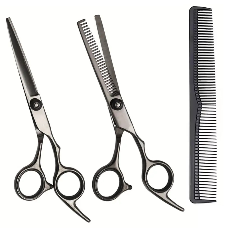 Haar Schaar Japan Roestvrij Knippen Schaar Dunner Schaar Kapper Kappers Schaar Kapsel Set Kammen Scheermes: green