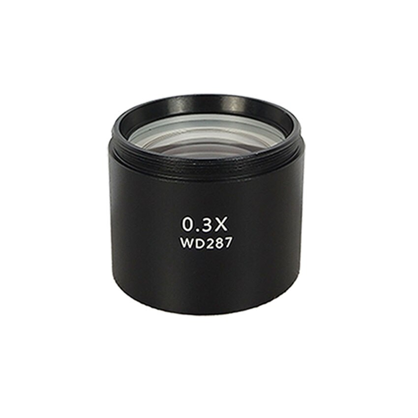 Efix-lente de cristal auxiliar Barlow 0.5X 2X 0.7X para industria, microscopio Digital de vídeo estéreo, cámara, objetivo, rosca de montaje: 0.3X