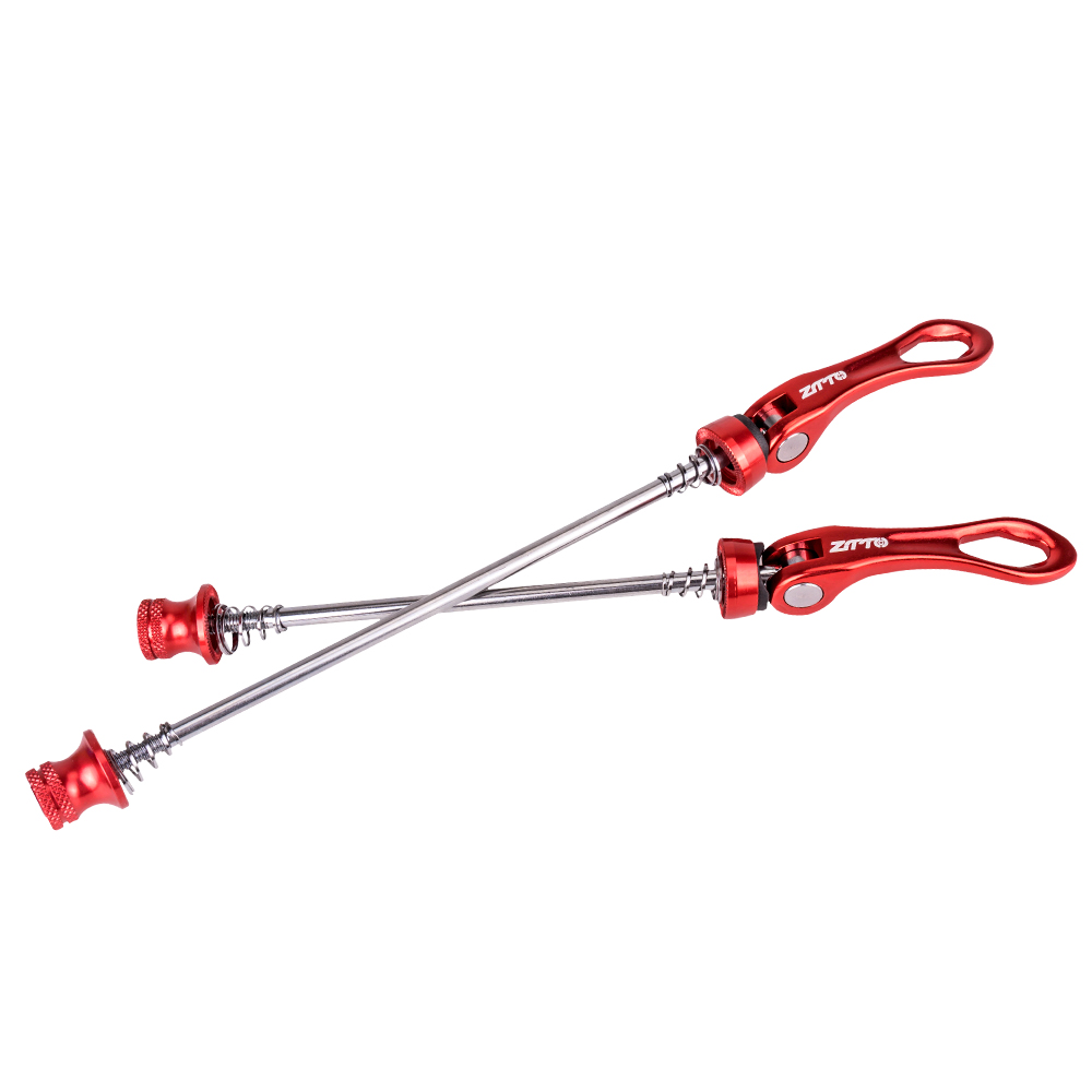 MTB Road Bicycle Quick Release Skewer Aluminum Alloy Alex Turning Wheel Hub Lightweight QR Skewers Front 9x100 Rear 10x135mm: Red