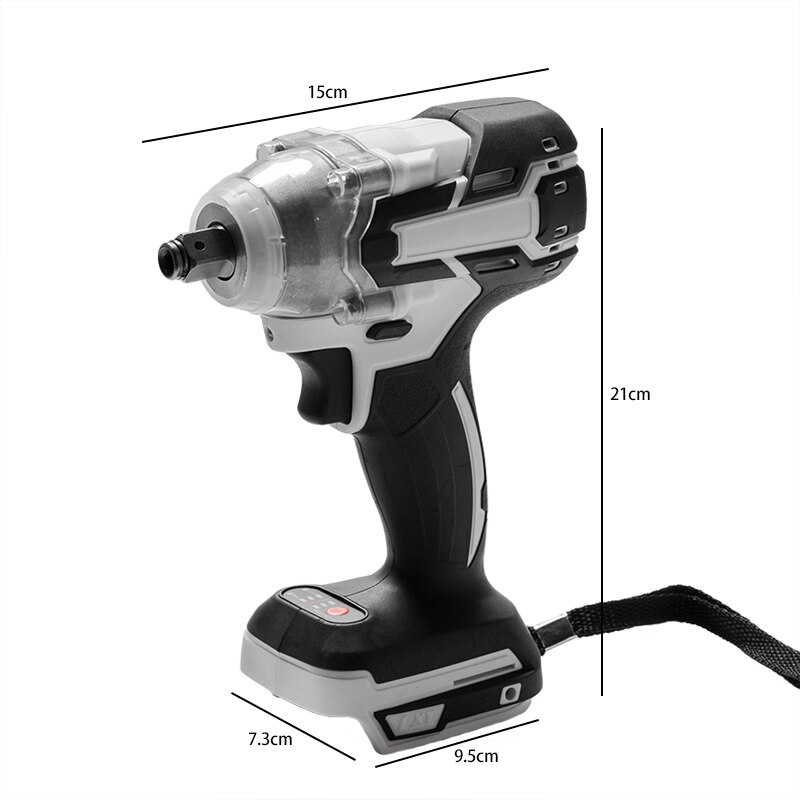 520Nm Brushless Cordless Electric Impact Wrench Rechargeable Screwdriver Jackhammer Wrench Power Tool For 18V Makita Battery: A