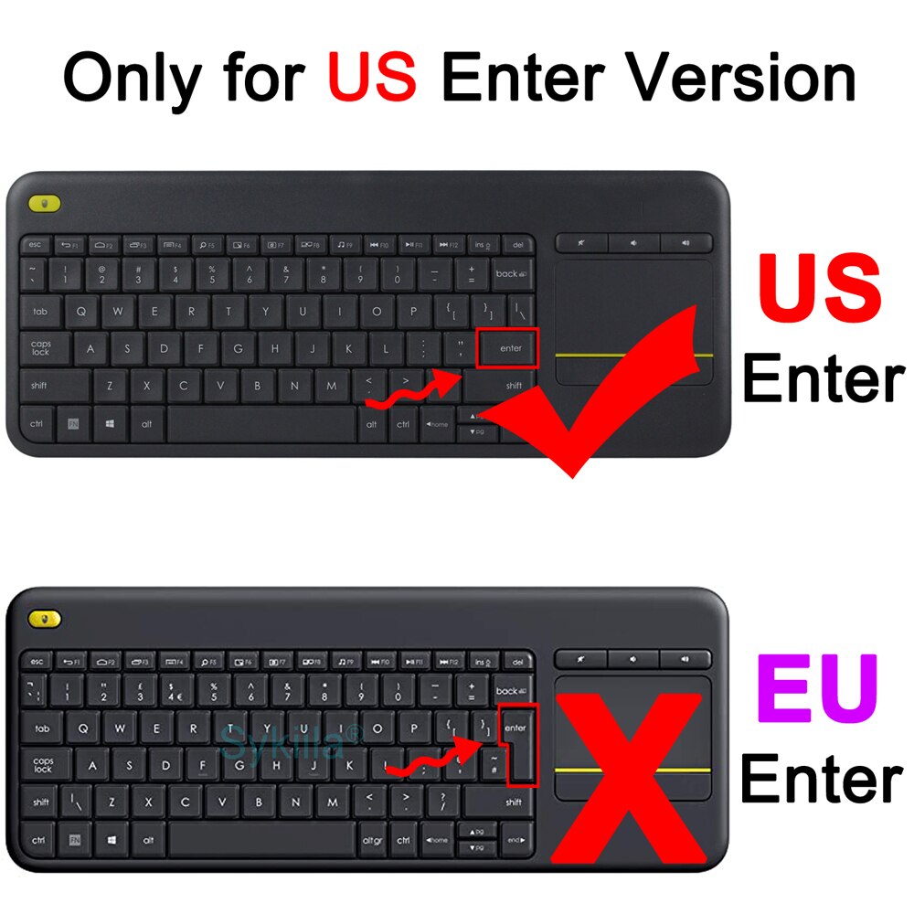 Keyboard Cover for K400 Plus for Logitech Logi K400+ with TouchPad Protective Protector Skin Case Clear Silicon TPU