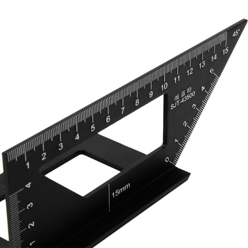 Set of 2 Saddle Layout Square Gauge, 45/45 Degree 90/45 Degree Square Layout Miter Angle Measuring T Ruler