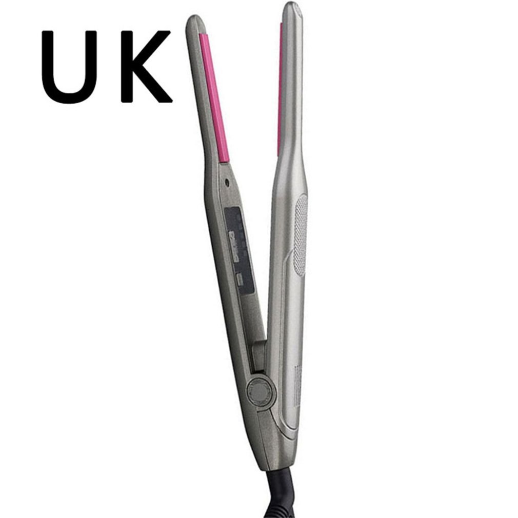 2 in 1 plattång locktång hår curler platt strykjärn för kort hår ledt plattång: Default Title
