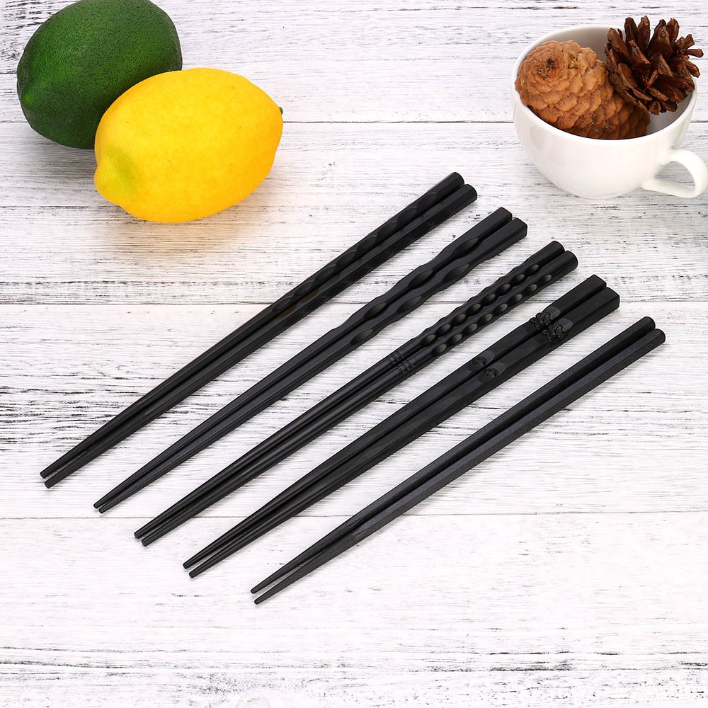 1 Pair Japanese Chopsticks Alloy Non-Slip Sushi Food Sticks Chop Sticks Chinese Reusable Chopsticks Chinese style