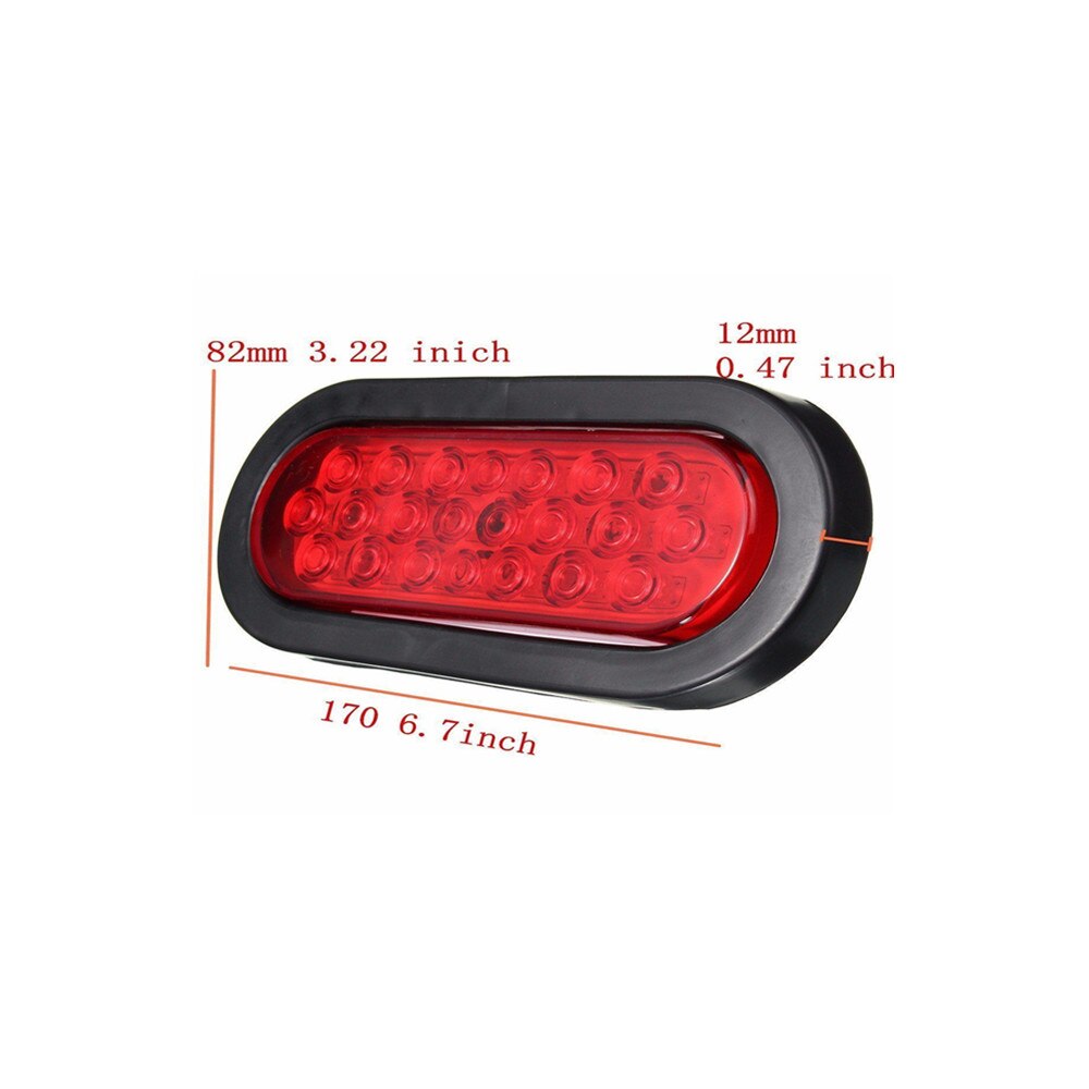 2PCS 22 LED Marker Trailer Rubber Turn Signal LED Taillight Stop Signal Trailer LED Lantern On Trailer Rear Lights For Truck 12v