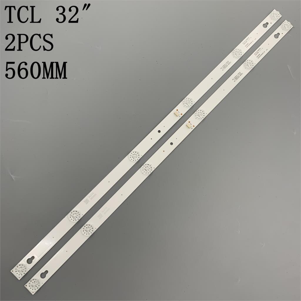 2 Stks/set 6LED(6V) 560Mm Led Backlight Strip Voor L32P1A 4C-LB3206-HR03J HR01J 32D2900 32HR330M06A5 V5